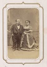 From the Fairy Wedding Album: Charles S. Stratton and M. Lavinia Warren, older, in evening clothes