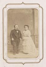 From the Fairy Wedding Album: Charles S. Stratton and M. Lavinia Warren, older, with Stratton in tailcoat
