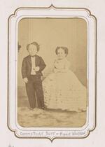 From the Fairy Wedding Album: George Washington Morrison Nutt (Commodore Nutt) and Minnie Warren standing together