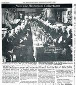 Bill Behrens served corned beef to his Irish friends