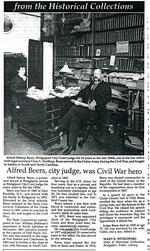 Alfred Beers, city judge, was Civil War hero