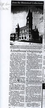 A courthouse's beginnings