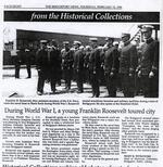 During World War I, a young Franklin Roosevelt toured city