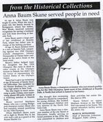 Anna Baum Skane served people in need
