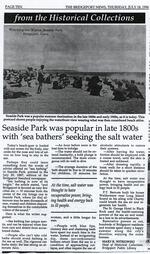 Seaside Park was popular in the late 1800s with 'sea bathers' seeking the salt water