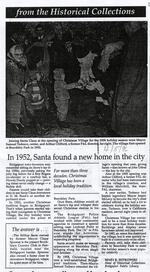 In 1952, Santa found a new home in the city