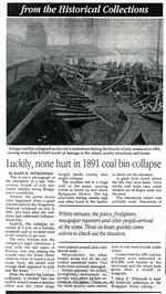 Luckily, none hurt in 1891 coal bin collapse
