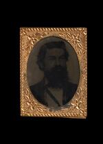 Physical item: Tintype of unknown man associated with the Strattons