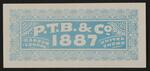 Ticket:  P.T. Barnum' and Co's Great Shows and Adam Forepaugh's, 1887 (verso)