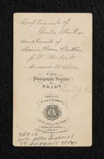 Photograph: the Lilliputian Card Game (verso) (owned by the Bridgeport History Center)
