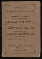 Book: "Sketch of the Life of General Tom Thumb and Lavinia Warren Stratton", 1867  (owned by the Bridgeport History Center)