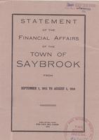 Statement of the Financial Affairs of the Town of Saybrook