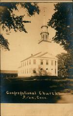 Avon Congregational Church Postcard - Church Exterior