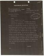 U. S. State Department Telegrams supporting prosecution of Schacht
