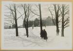 Coeds On Path From Administration Building (old Main) To Koons Hall (1913), Connecticut Agricultural College