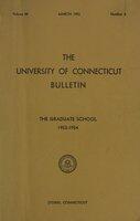 University of Connecticut Graduate Catalog, 1953-1954