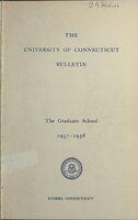 University of Connecticut Graduate Catalog, 1957-1958