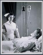 Student Nurse With Patient, Middlesex Hospital School Of Nursing