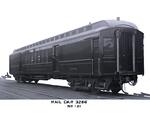 New Haven Railroad wooden mail car 3266