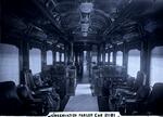 Interior view of New Haven Railroad parlor/observation car 2181