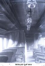 Interior view of New Haven Railroad invalid/funeral car 950