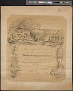 Hammond, George R., certificate of membership in Windham County Agricultural Society