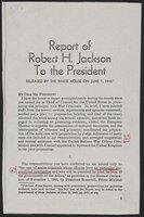 "Report of Robert H. Jackson to the President"