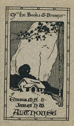 Book plate depicting top of the bookplate reads ""Of the Books and Dreams of""