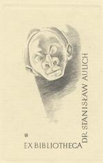 Book plate depicting man's shadowy face