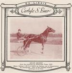 Book plate depicting ""Major Delmar"" from the painting by Alexander Pope, 1903.  One of the greatest trotting geldings of all time""  Racehorse.