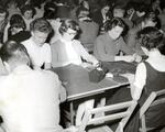 Hartford Electric Light Company employees playing bingo, December 1955