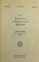 University of Connecticut bulletin, 1953-1954