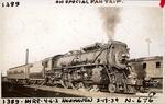 Locomotive 1389, on special fan trip