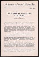 American Montessori Society Records