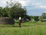Girl carrying water in South Sudan