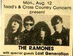 Toad's and Cross Country Concerts present The Ramones