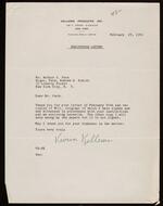 Letter from Vivien Kellems to Arthur J. Peck (1940-02-23)