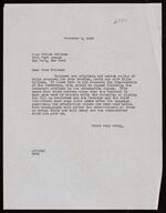 Letter from Arthur J. Peck to Vivien Kellems (1940-11-08)