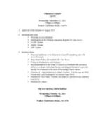 2011-09-21 Agenda