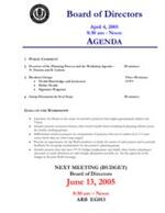 2005-04-04 Meeting Agenda