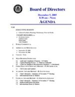 2005-12-05 Meeting Agenda