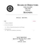 2009-04-22 Meeting Agenda