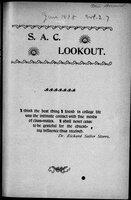 S.A.C. Lookout Volume 2, Number 7