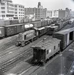 Long Island Railroad switcher and caboose, Sunnyside Yard