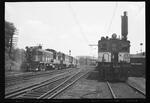 New Haven Railroad electric locomotive 358 and leased Boston & Maine Railroad diesel locomotive 1514