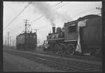 Canadian National Railway steam locomotive 1165 and electric locomotive 186