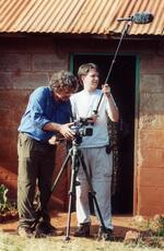 Len & Sam Morris Filming At A School In Kenya