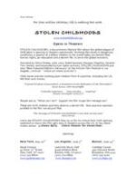 Stolen Childhoods Press Release