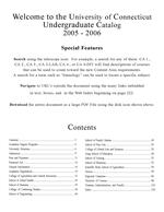 University of Connecticut undergraduate catalog, 2005-2006