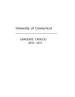 University of Connecticut Graduate Catalog, 2010-2011